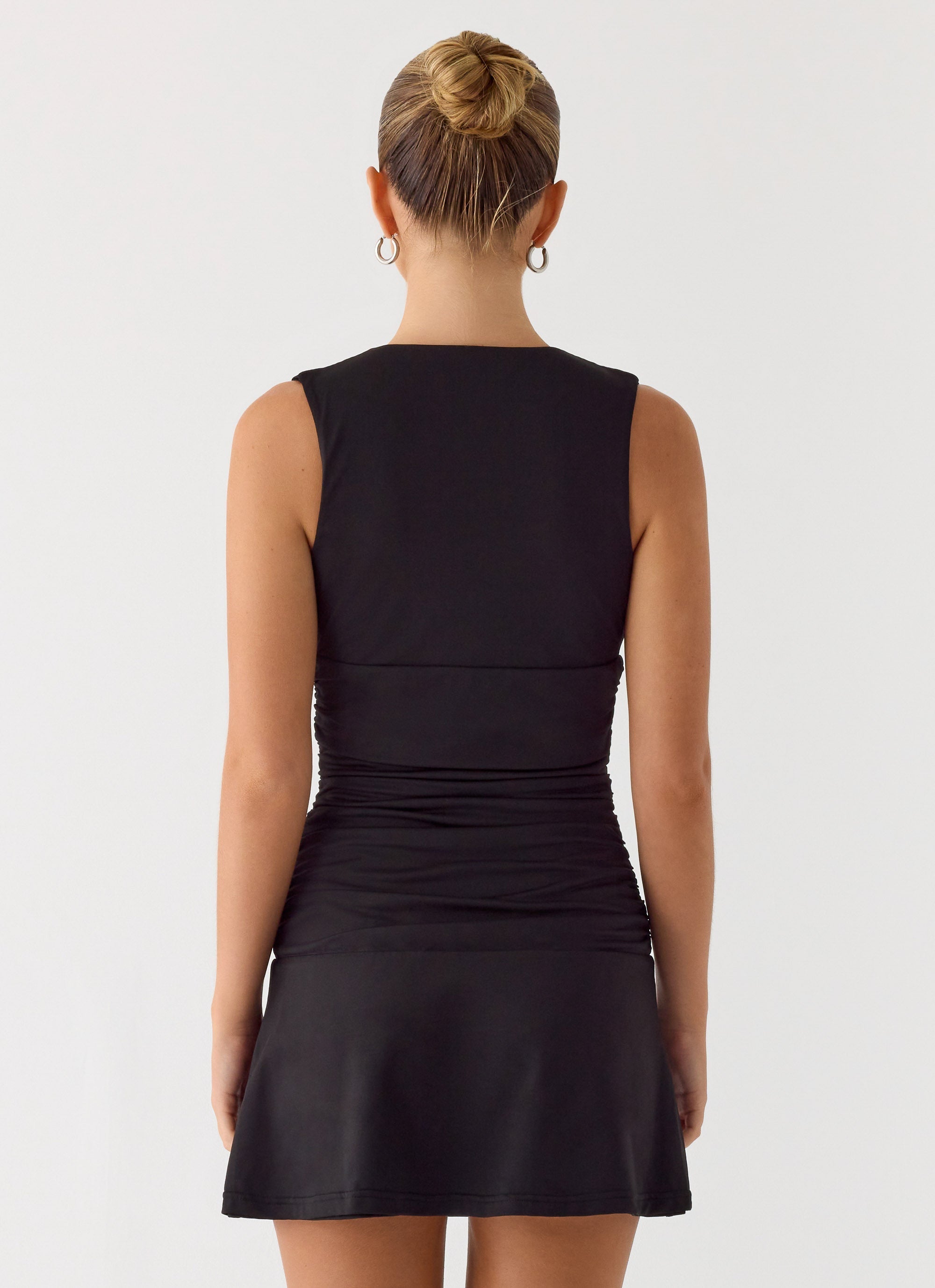 Cherry Sky Mini Dress - Black