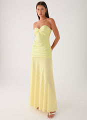 Cierra Strapless Maxi Dress - Yellow