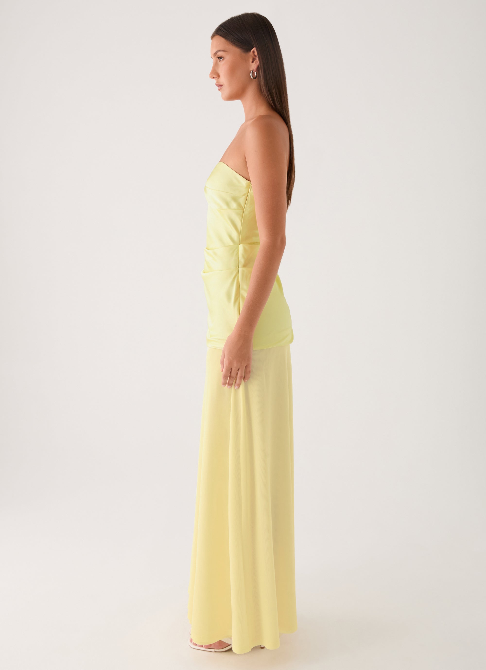 Cierra Strapless Maxi Dress - Yellow