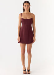 Clementine Mini Dress - Merlot