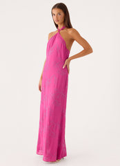 Cliffs Edge Maxi Dress - Berry Kiss