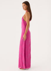 Cliffs Edge Maxi Dress - Berry Kiss