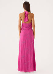 Cliffs Edge Maxi Dress - Berry Kiss