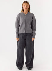 Codi Zip Jumper - Charcoal
