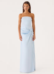 Conni Strapless Maxi Dress - Blue