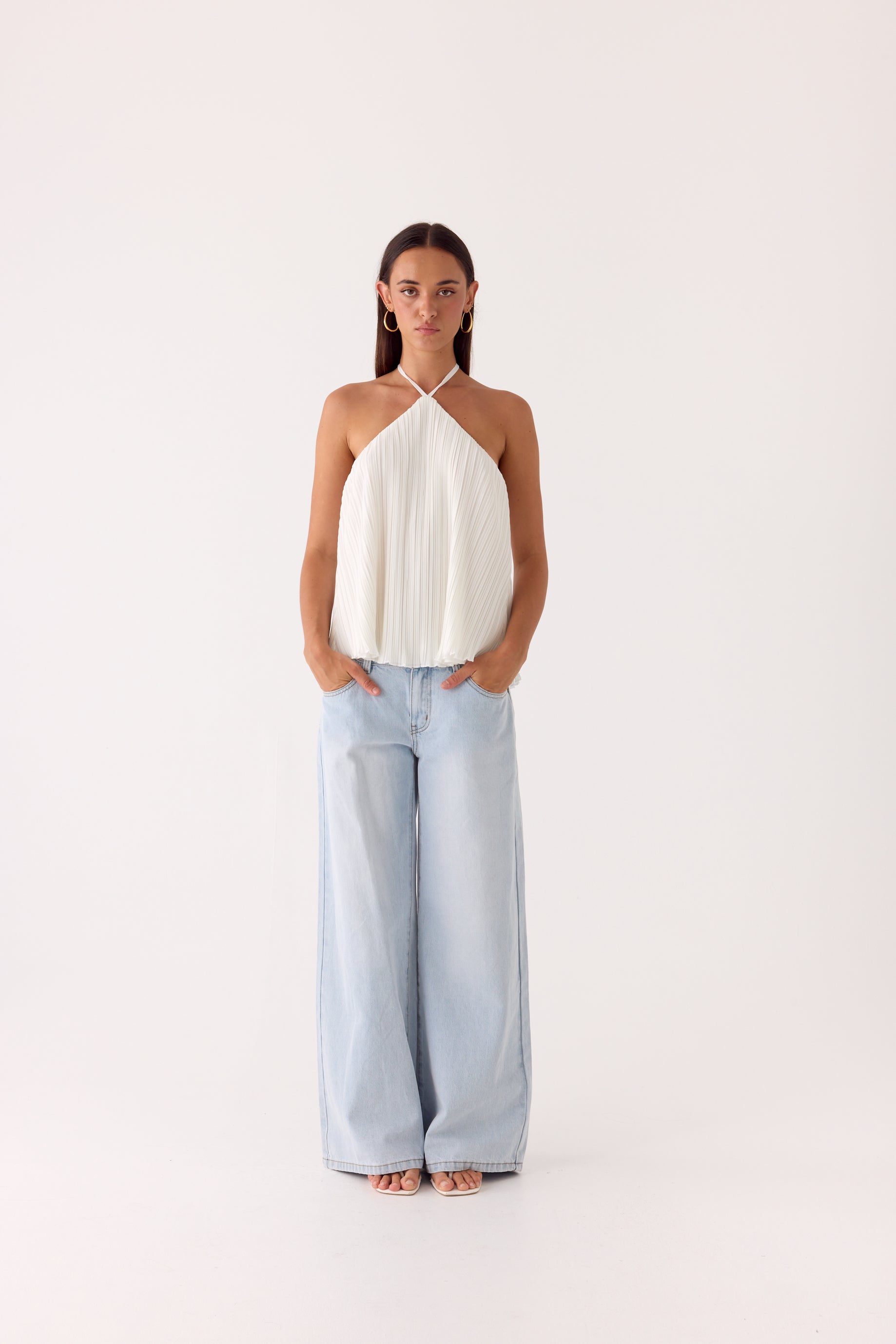 Danni Halter Top - White