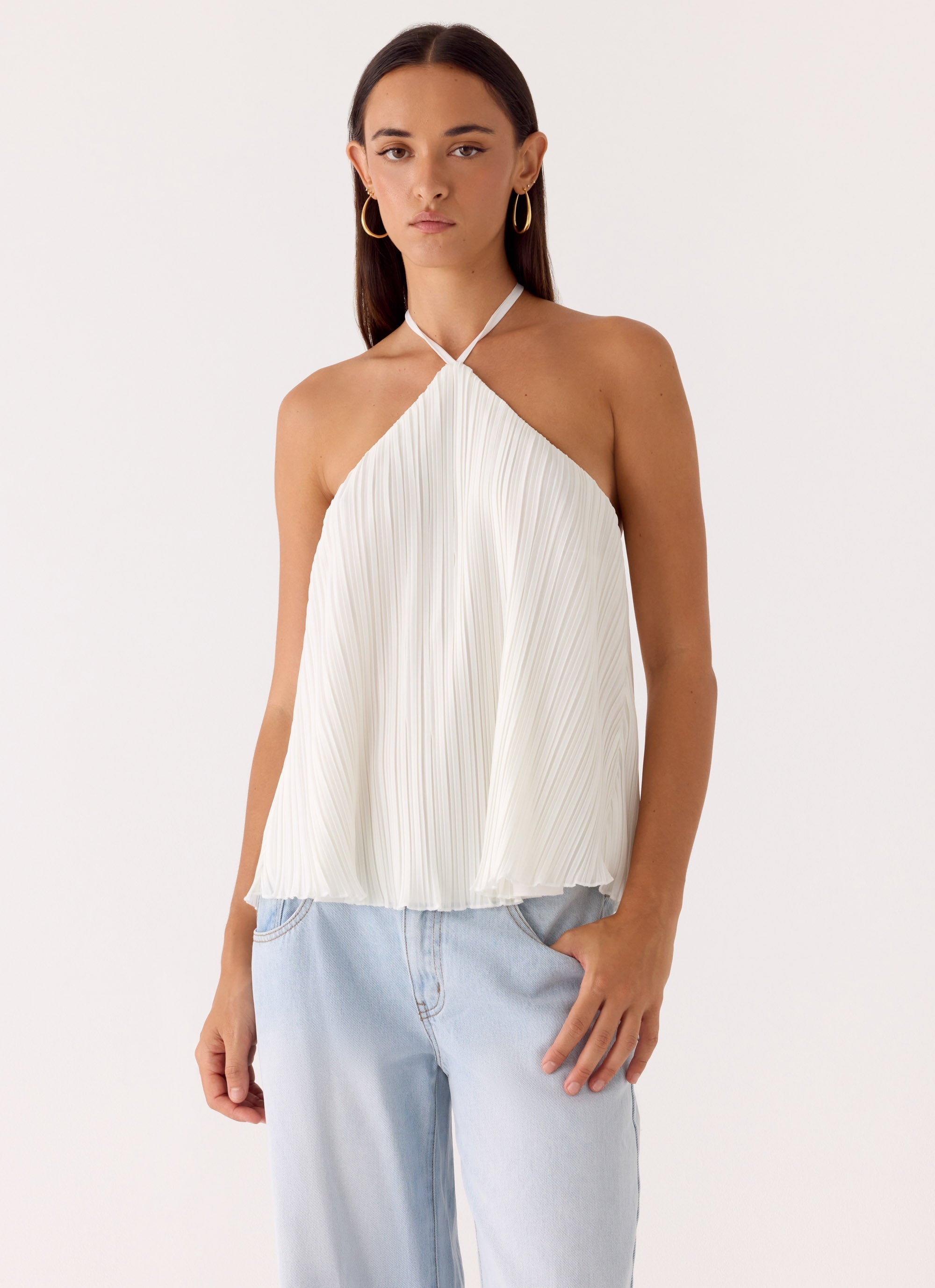 Danni Halter Top - White