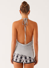 Dasha Cowl Top - Grey