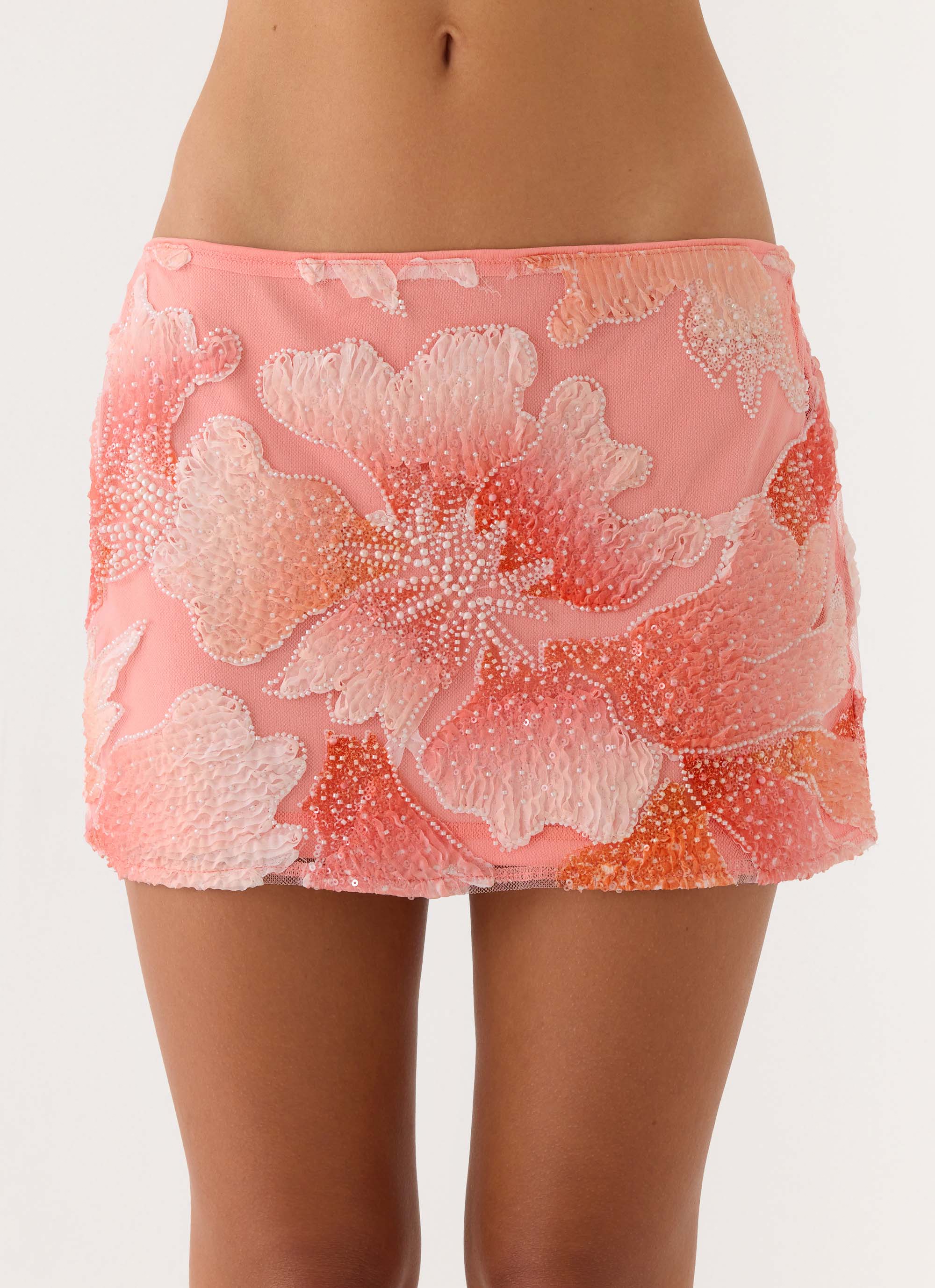 Dayna Mini Skirt - Coral