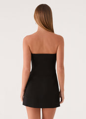 Della Strapless Mini Dress - Black