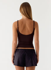 Delong Low Rise Linen Shorts - Black