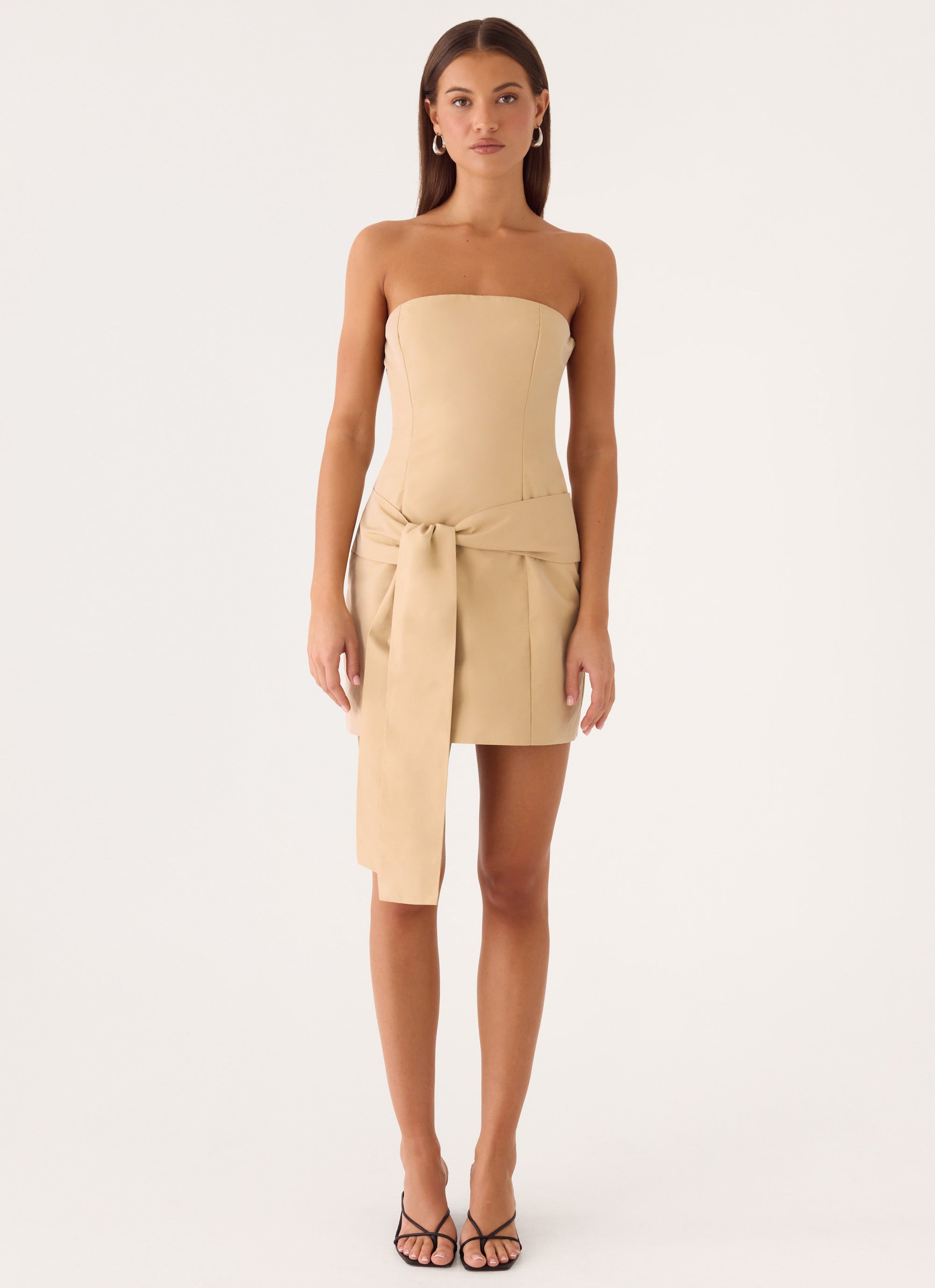 Diya Wrap Mini Dress - Camel