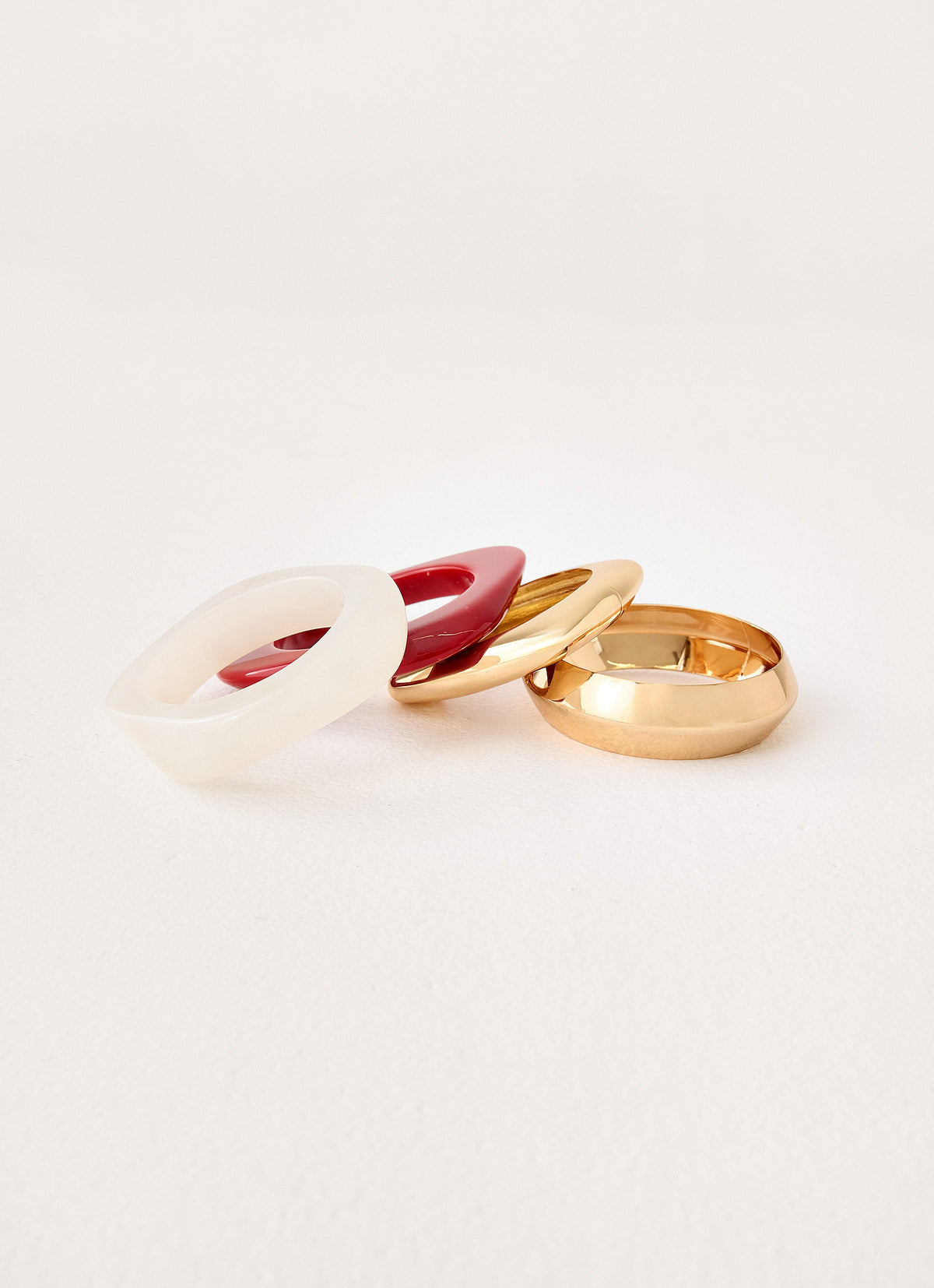 Downtown Darling Bracelets - Red/Gold