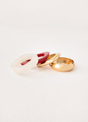 Downtown Darling Bracelets - Red/Gold