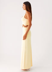 Dreamboat Beaded Maxi Dress - Yellow