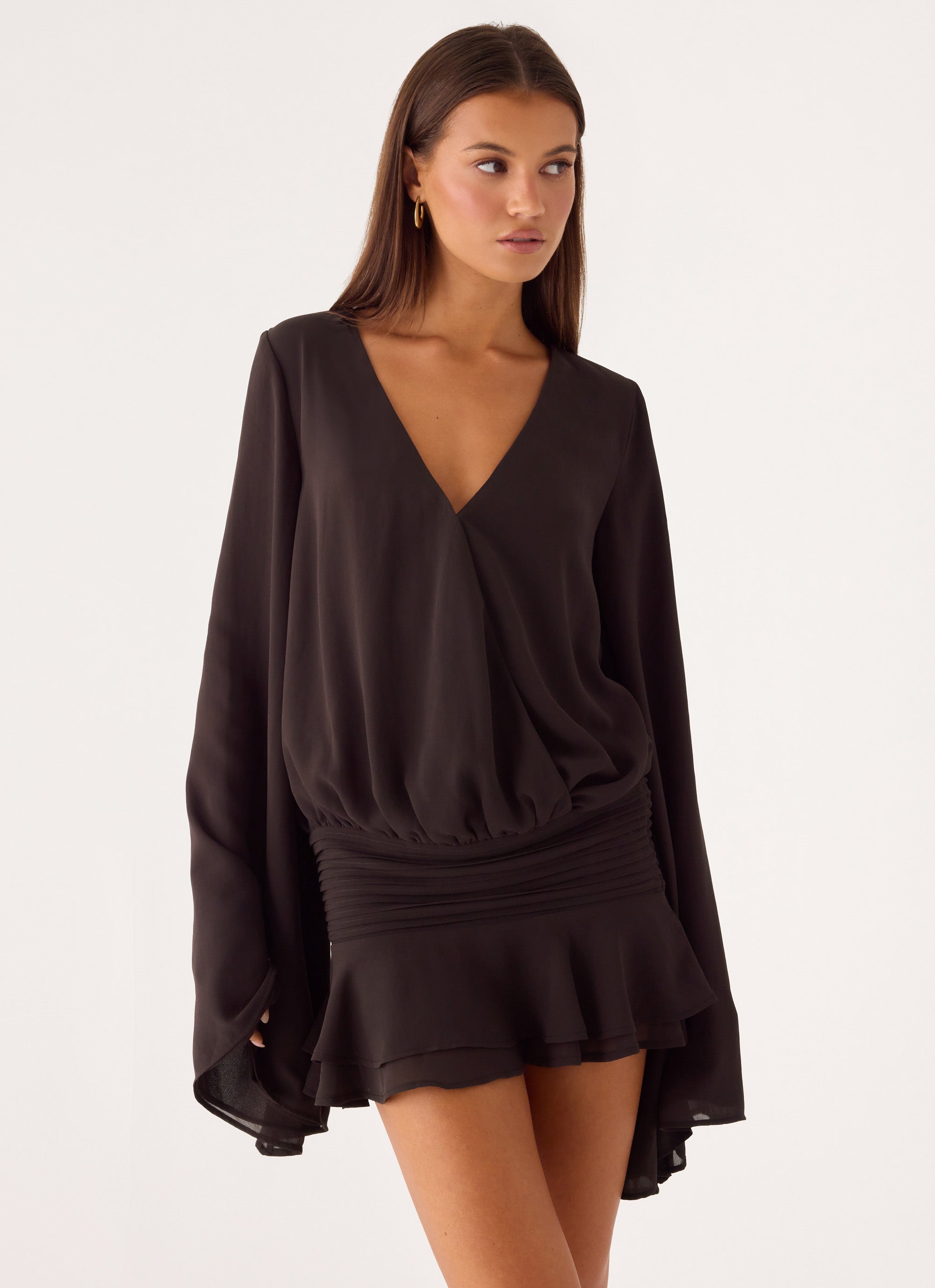Elisana Mini Dress - Chocolate