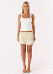 Ellia Mini Skirt - Ivory