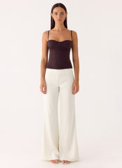 Elmah Low Rise Pants - White