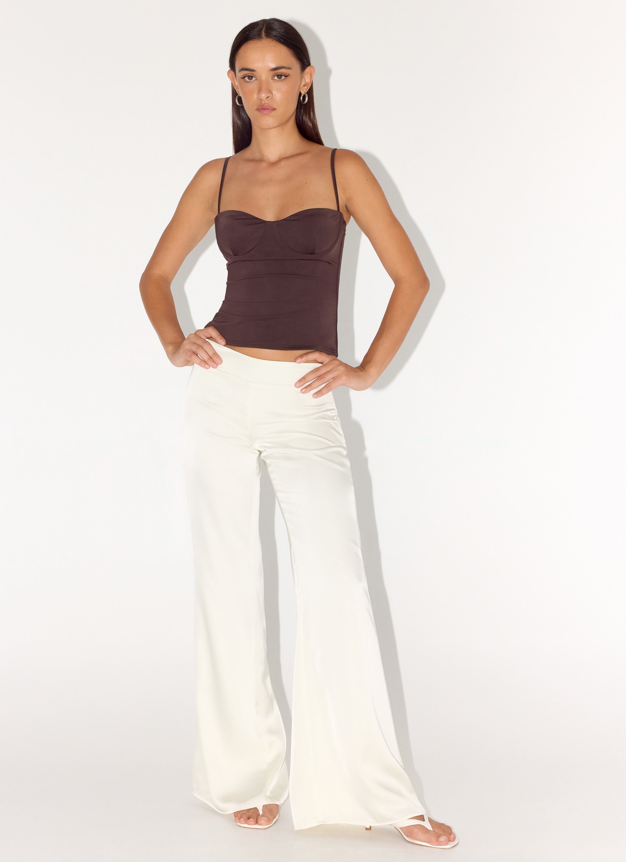 Elmah Low Rise Pants - White