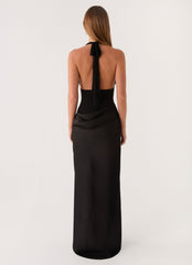 Emaretta Halter Maxi Dress - Black