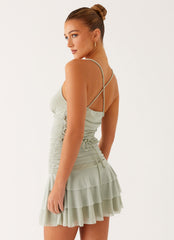 Emily Mini Dress - Sage