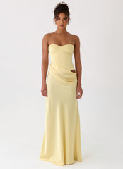 Emory Corset Maxi Dress - Yellow