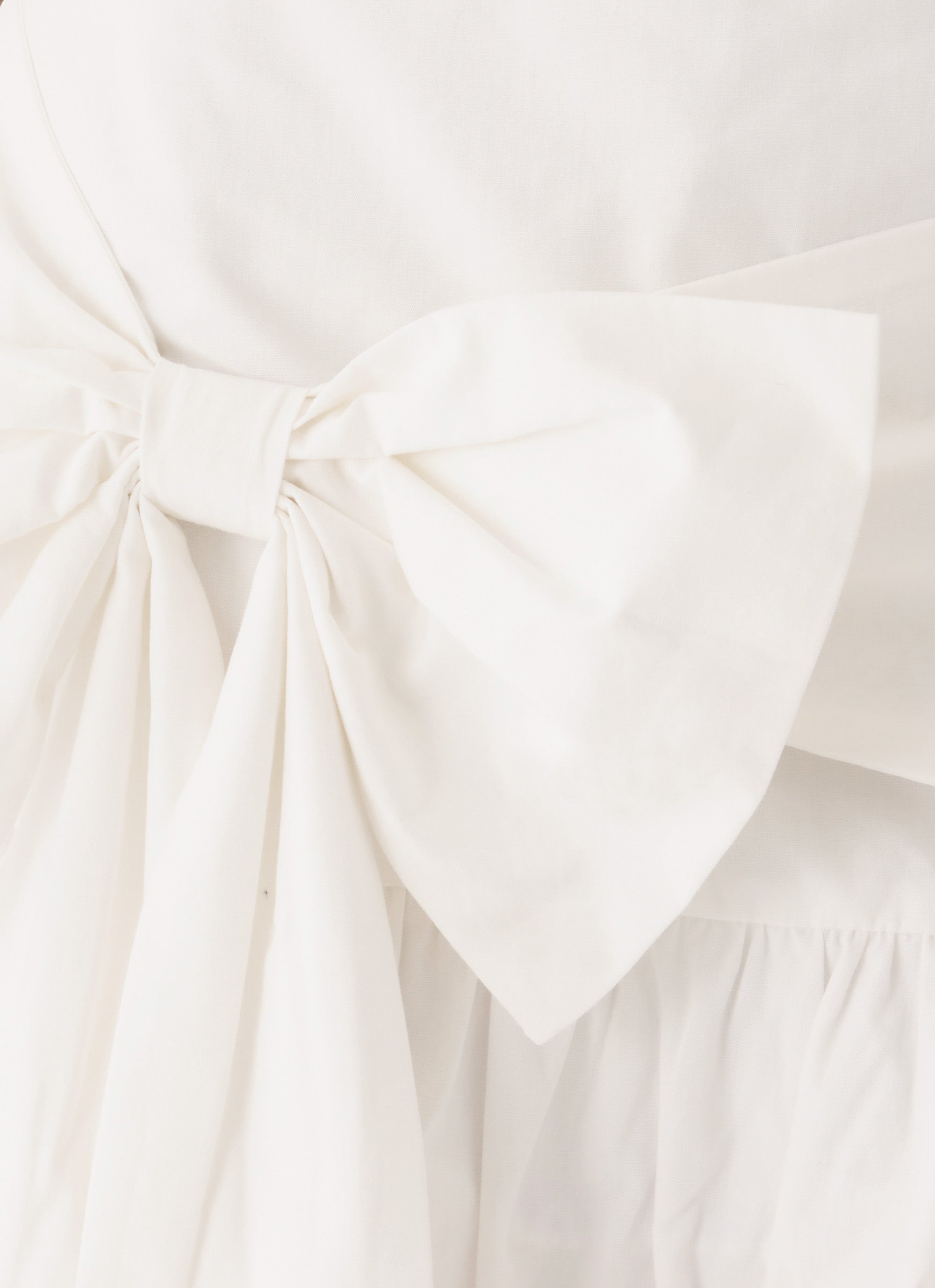 Emrie Bow Bubble Mini Skirt - White