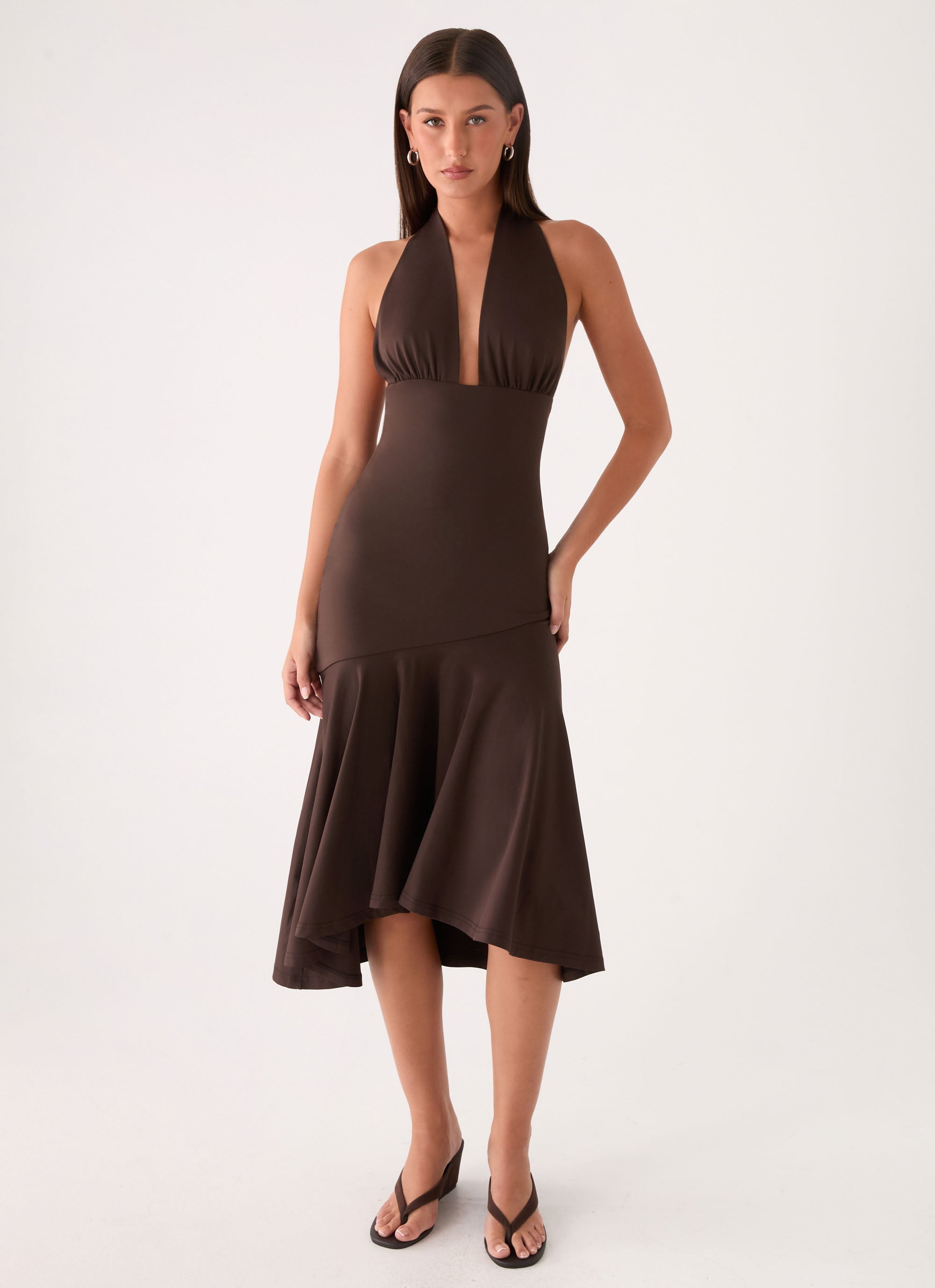 Enyah Midi Dress - Chocolate