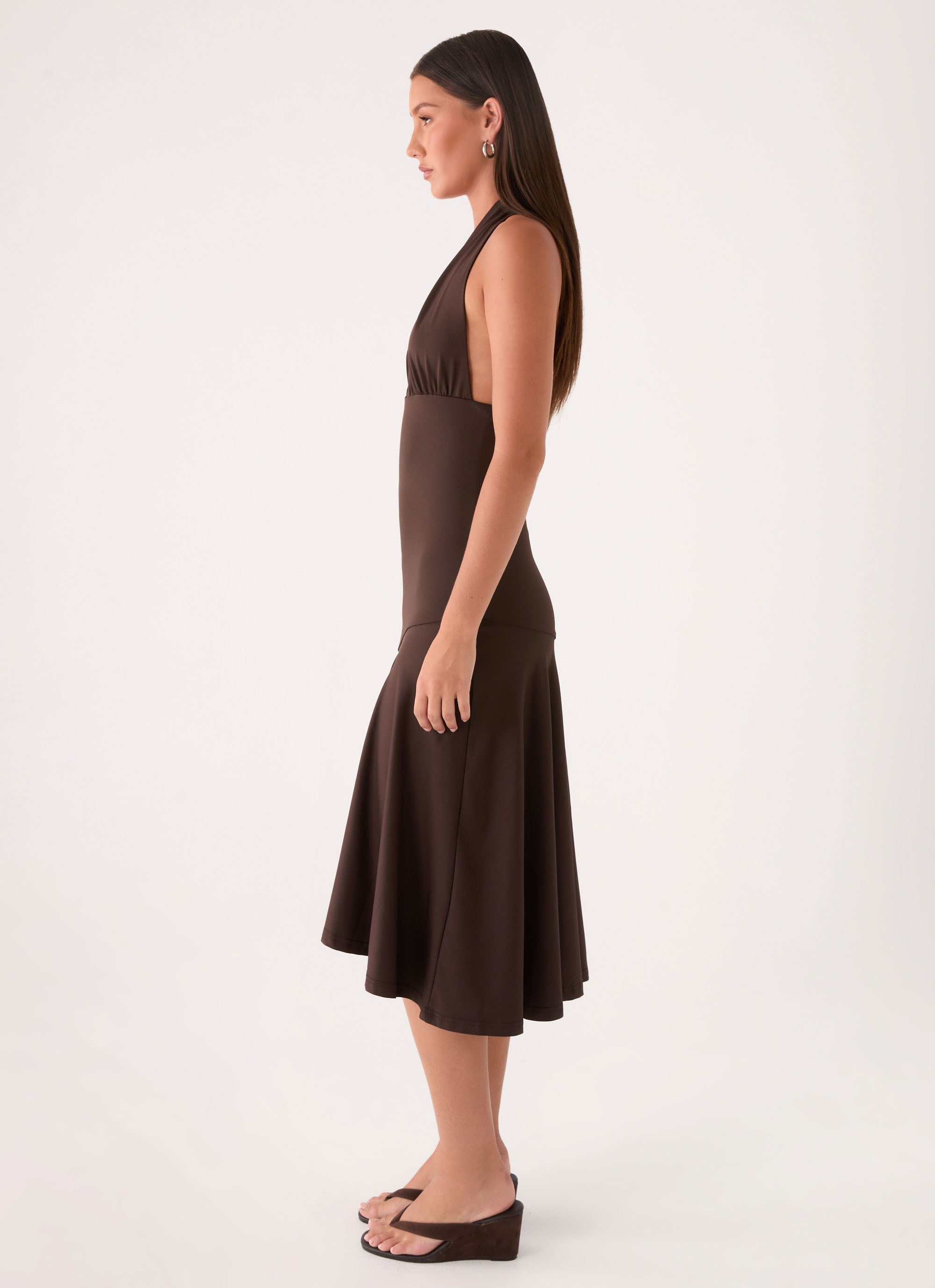 Enyah Midi Dress - Chocolate