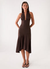 Enyah Midi Dress - Chocolate