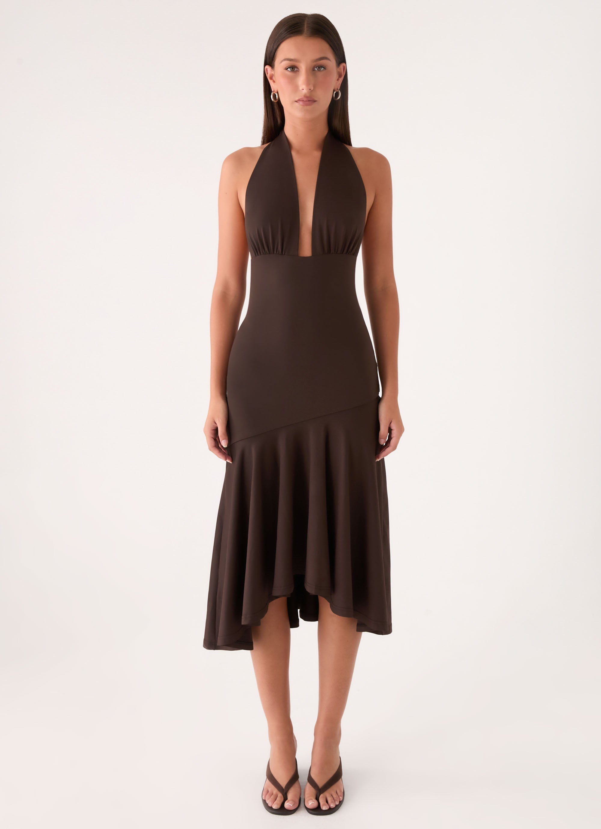 Enyah Midi Dress - Chocolate