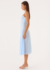 Erynda Midi Dress - Blue