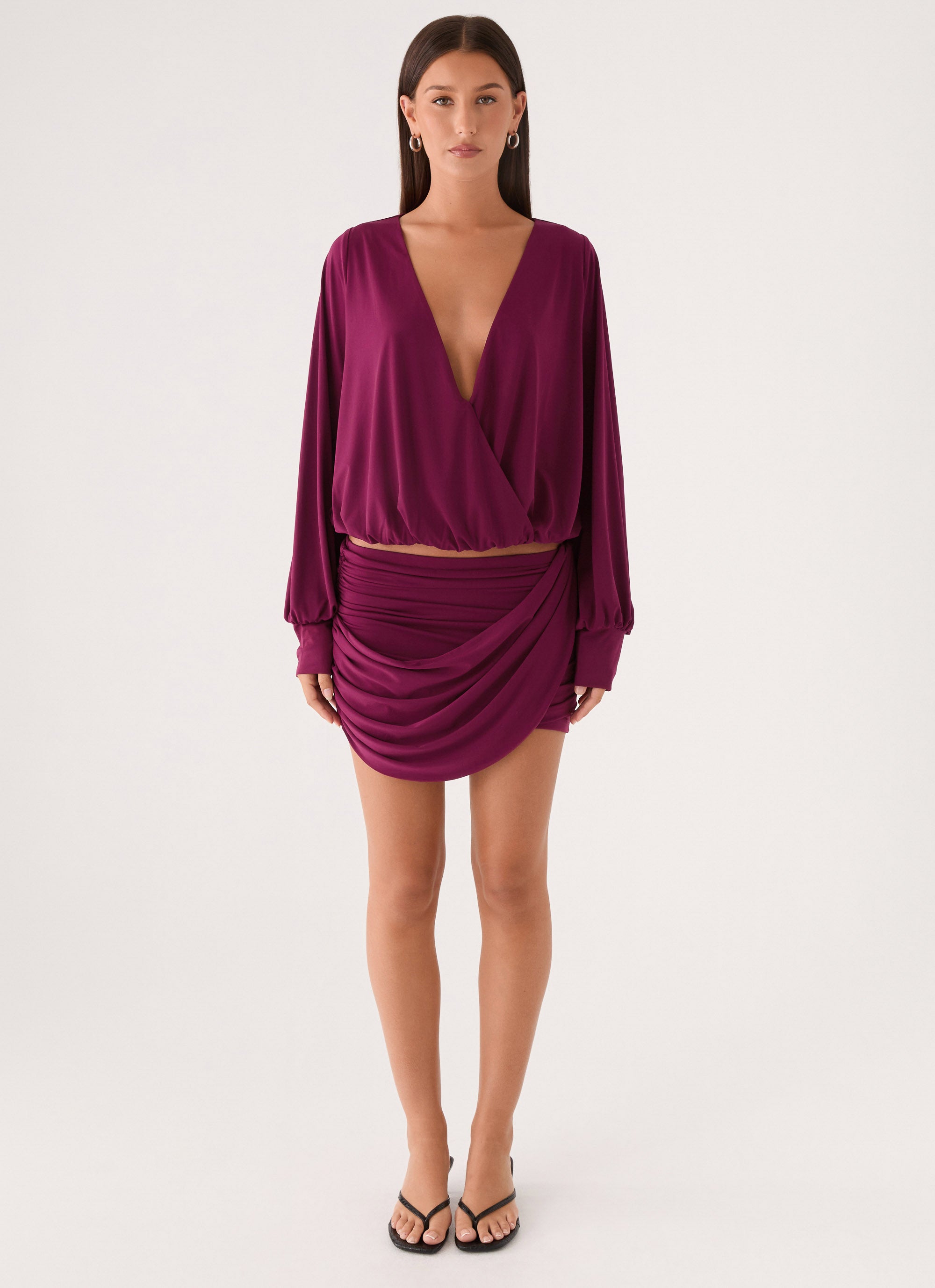 Ettah Long Sleeve Top - Plum