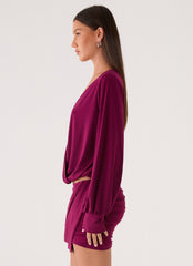 Ettah Long Sleeve Top - Plum
