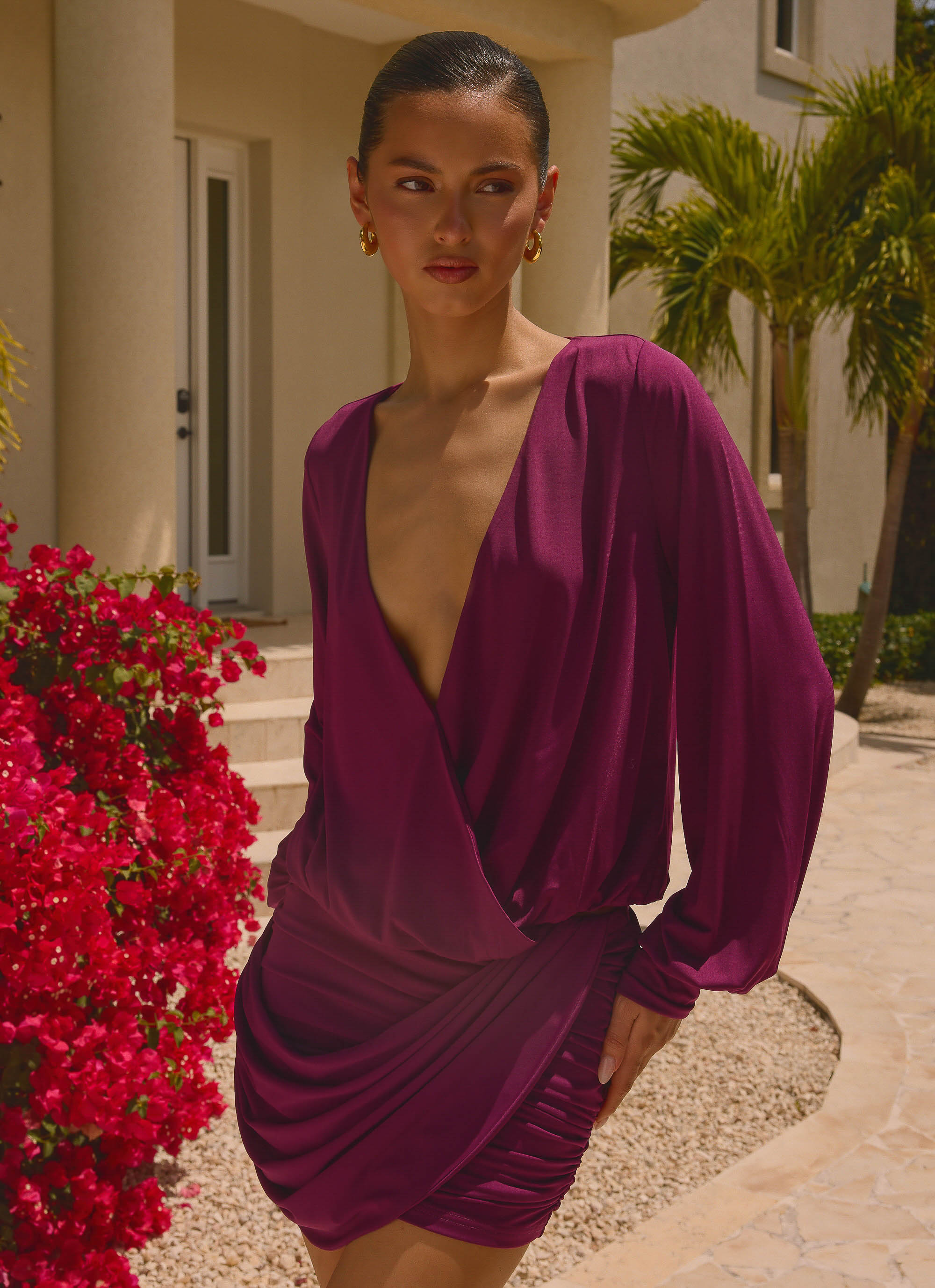 Ettah Long Sleeve Top - Plum
