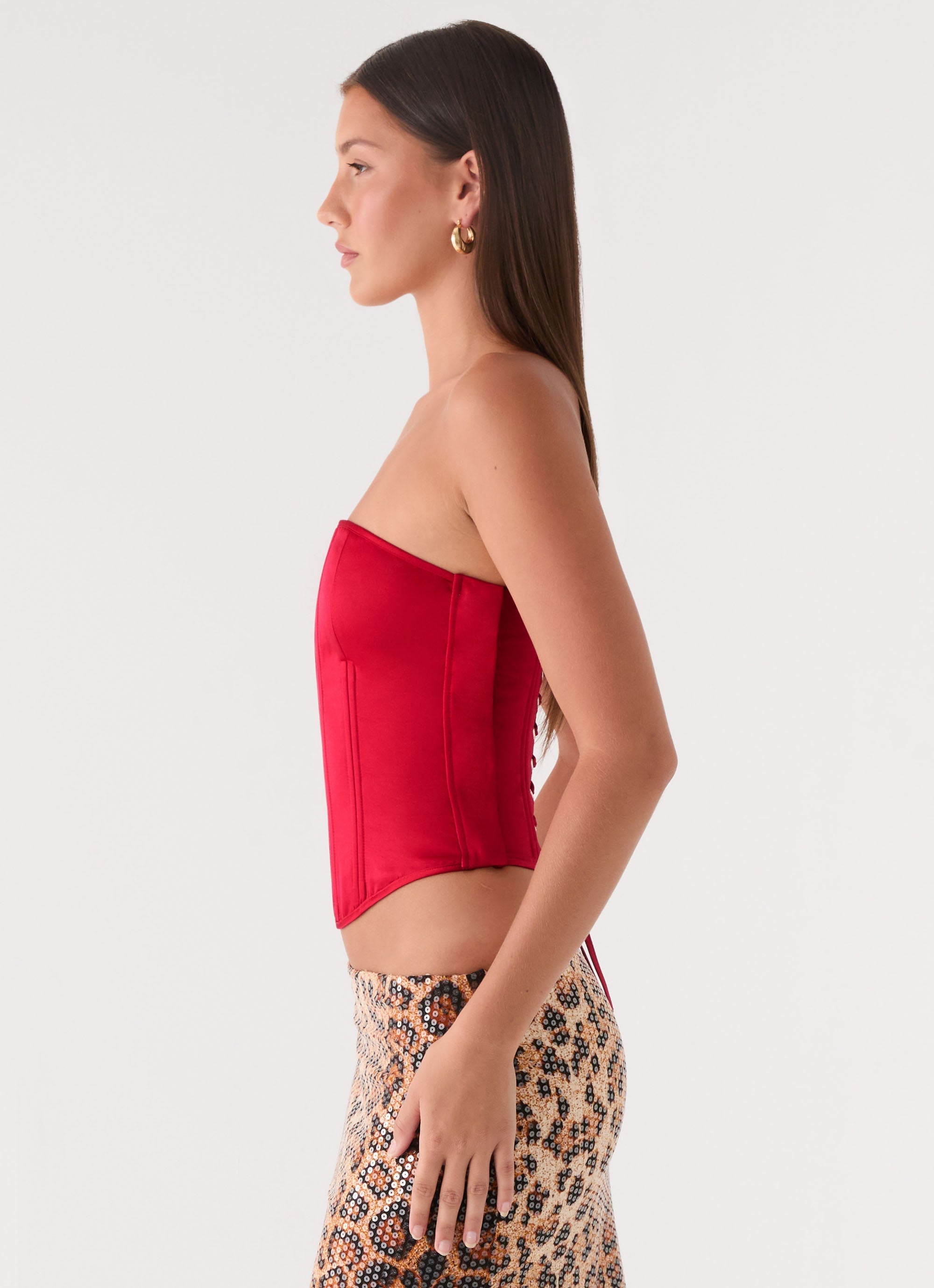 Evaleigh Corset - Deep Red