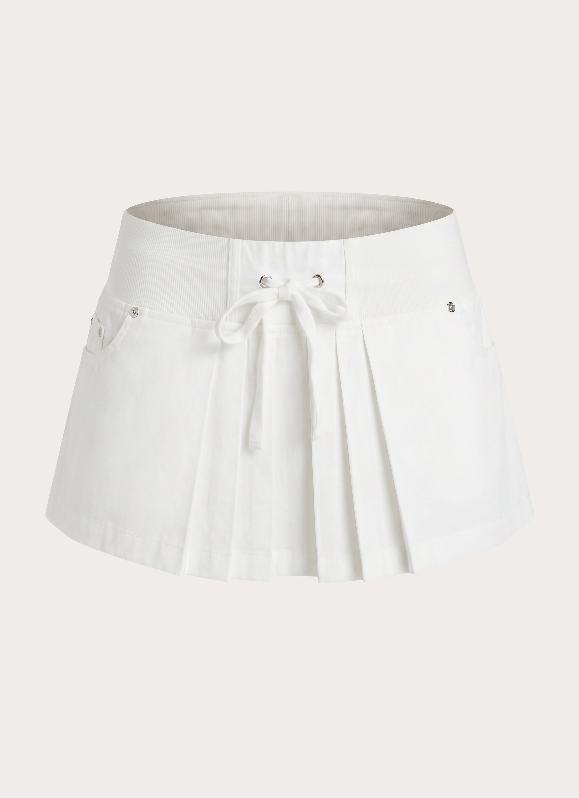 Evrin Cargo Mini Skort - White