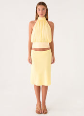 Fayloria Midi Skirt - Lemon