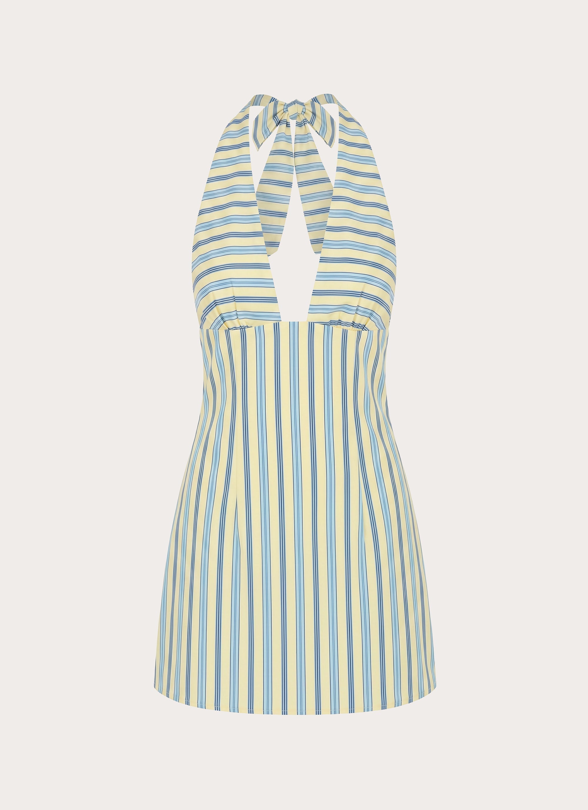 Feyric Mini Dress - Mint Banana Stripe