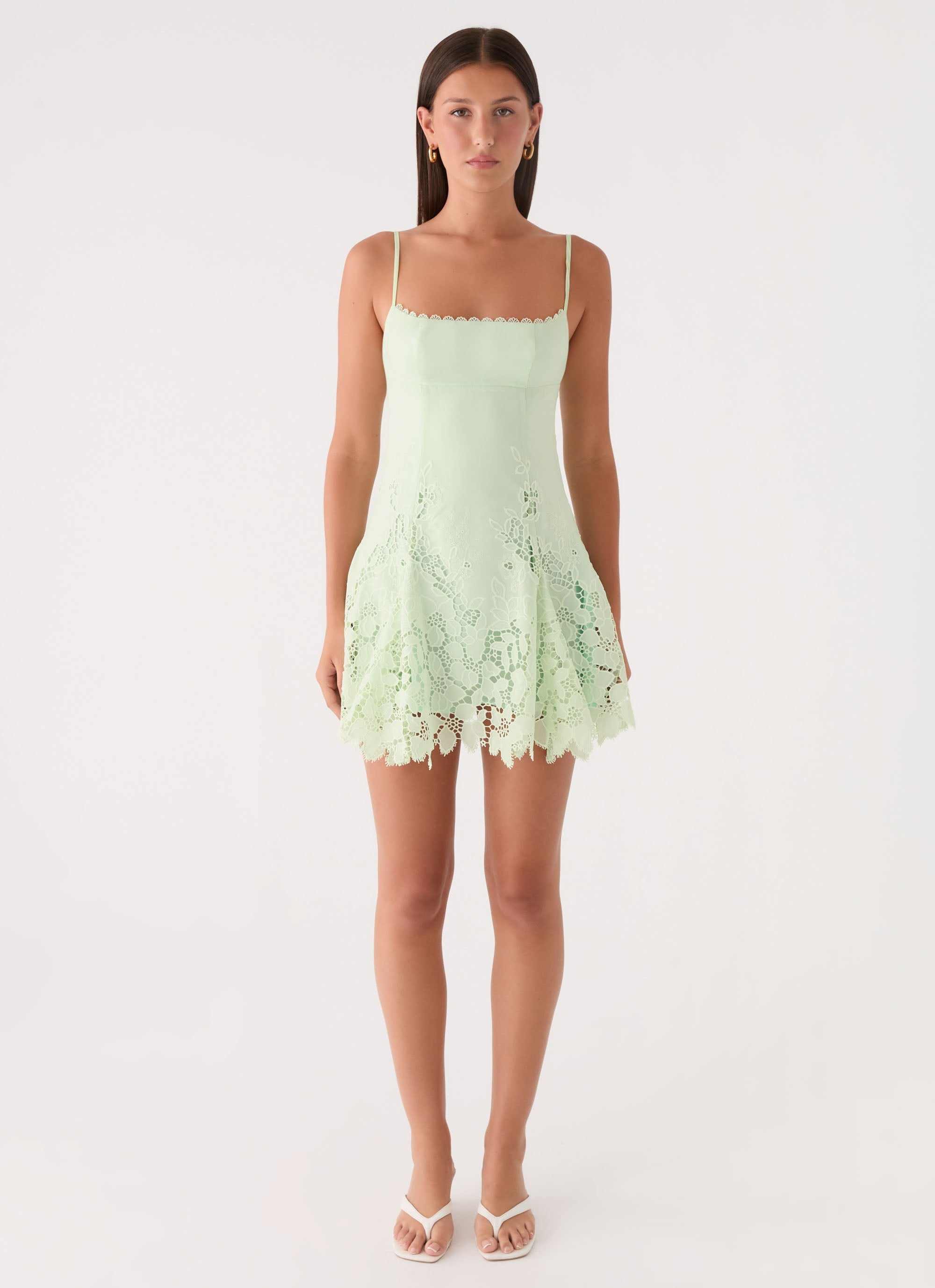 Florine Mini Dress - Pistachio