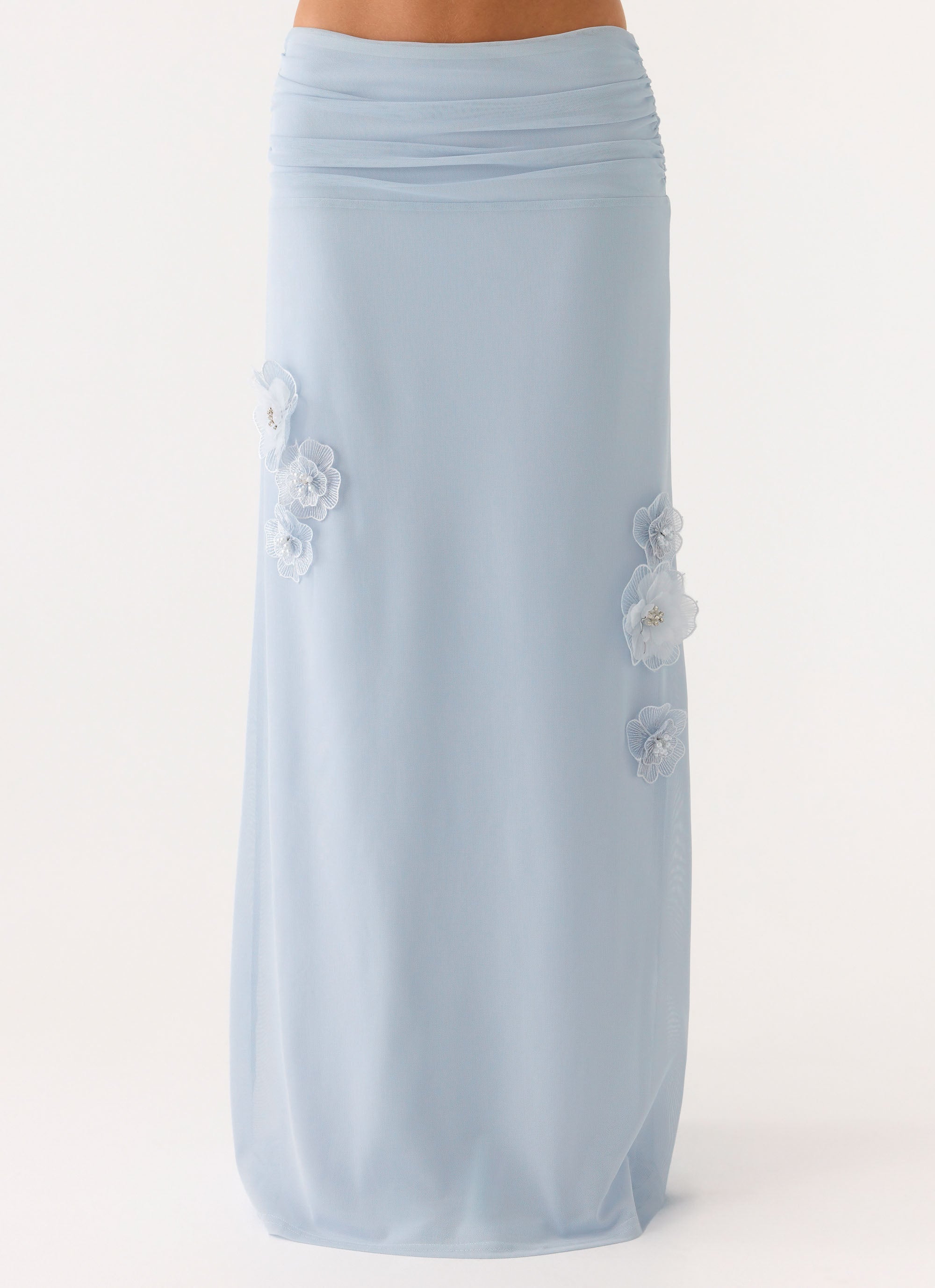 Fleur Power Maxi Skirt - Blue