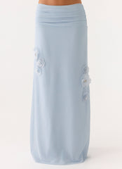 Fleur Power Maxi Skirt - Blue