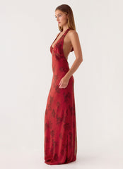 Freja Maxi Dress - Cherry Rose