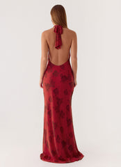 Freja Maxi Dress - Cherry Rose