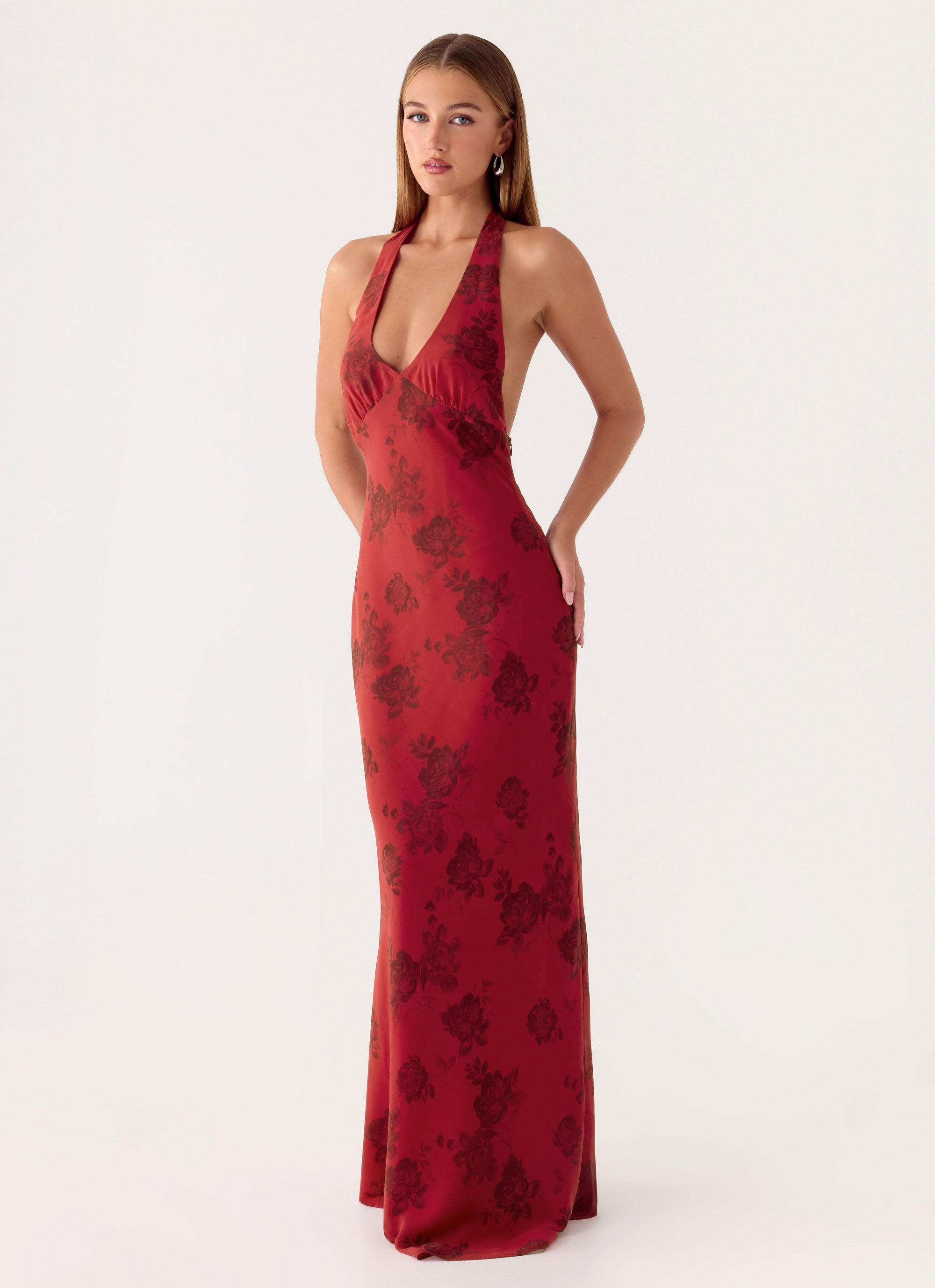Freja Maxi Dress - Cherry Rose