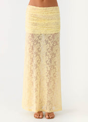 Farruko Jacquard Maxi Skirt - Butter