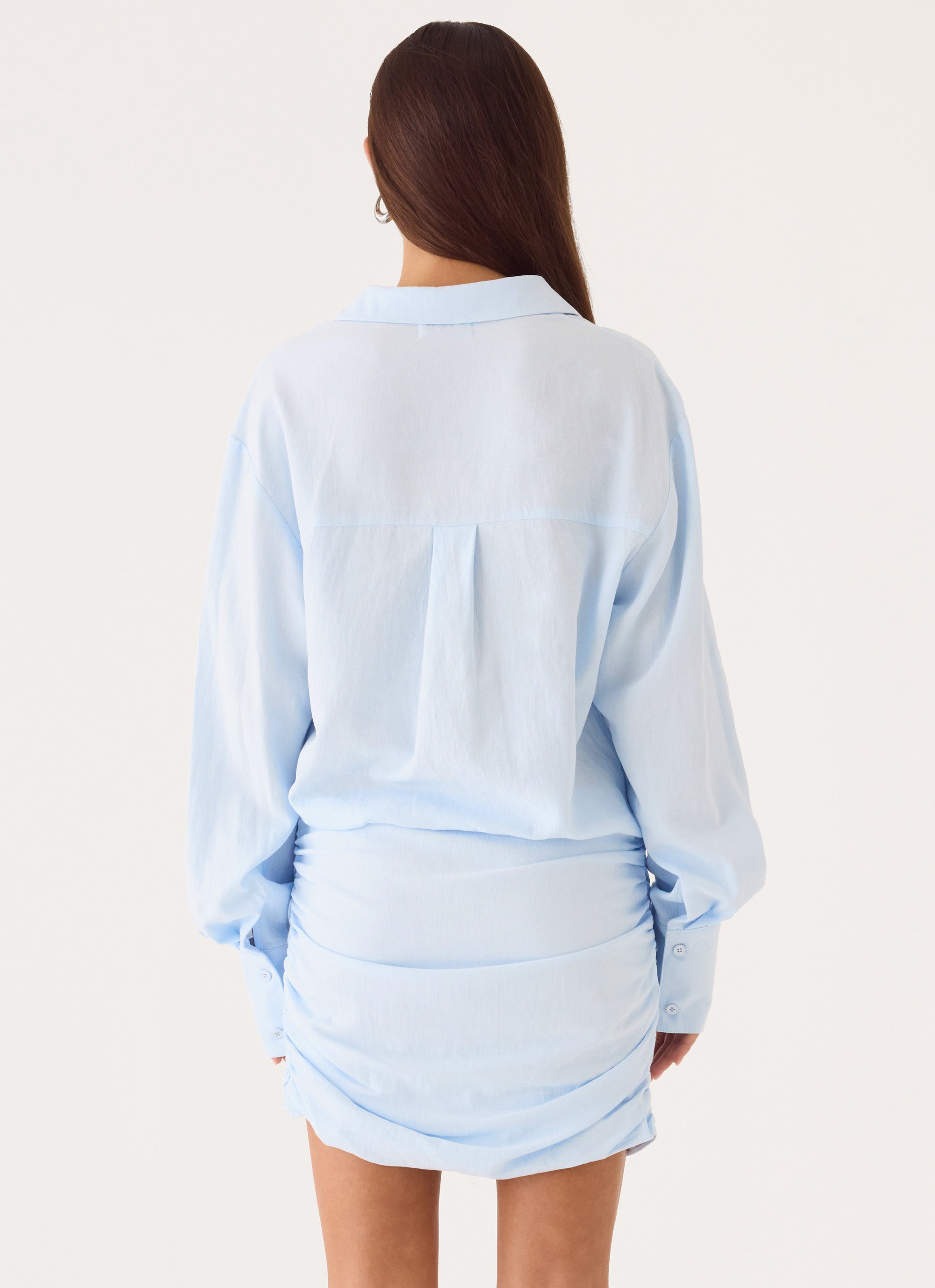 Galilea Shirt Mini Dress - Blue