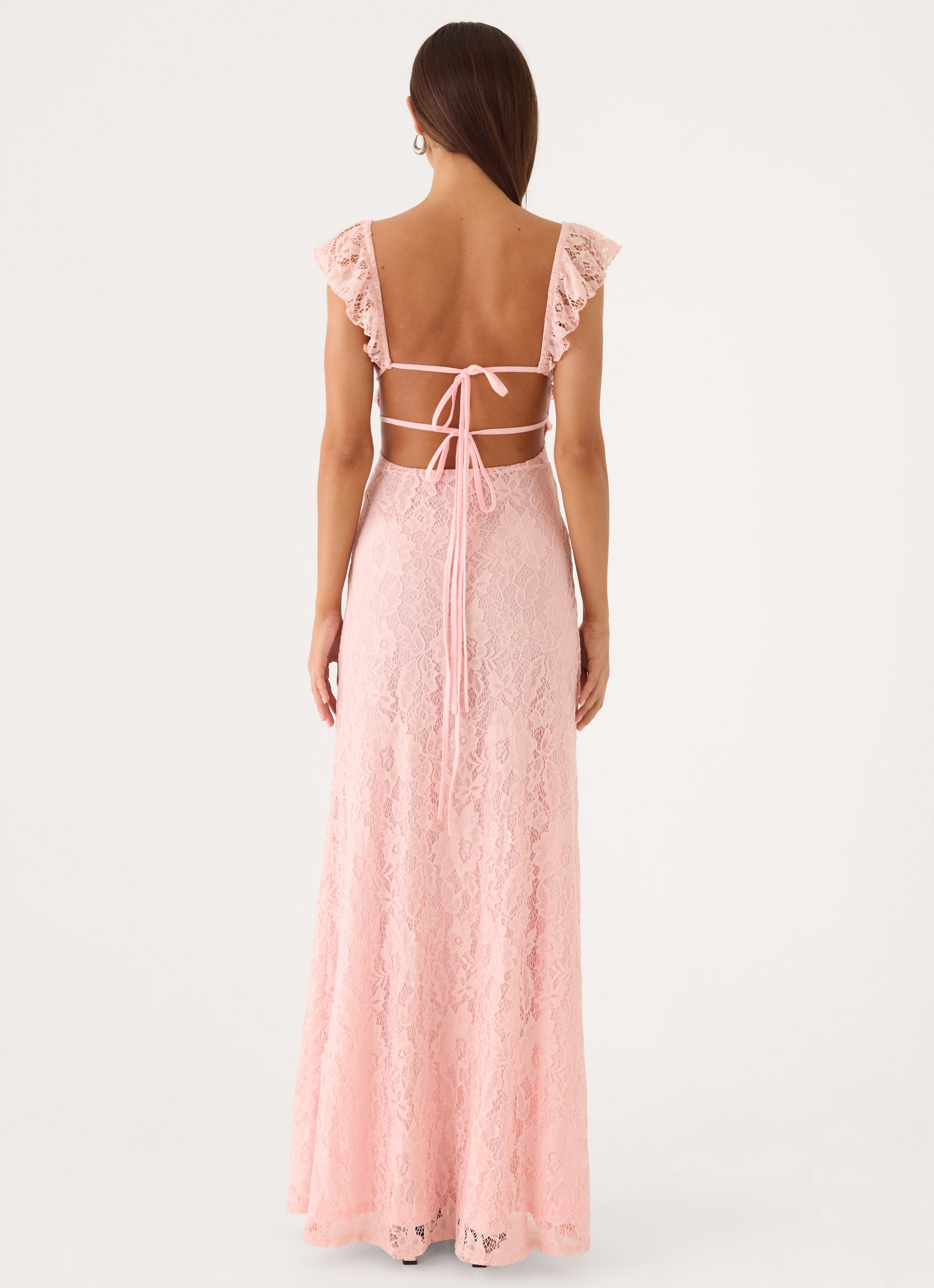 Giulia Lace Maxi Dress - Pink