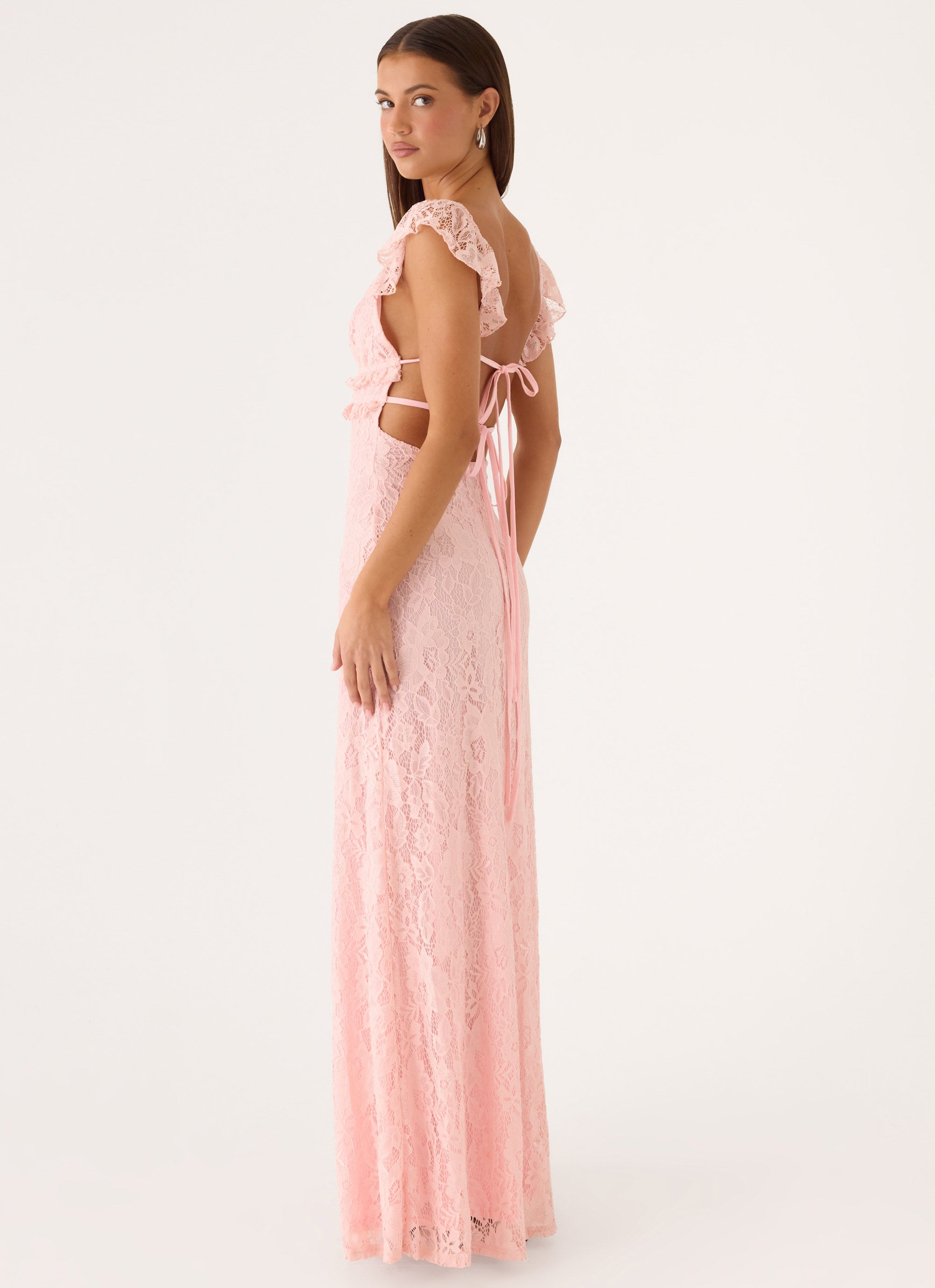 Giulia Lace Maxi Dress - Pink