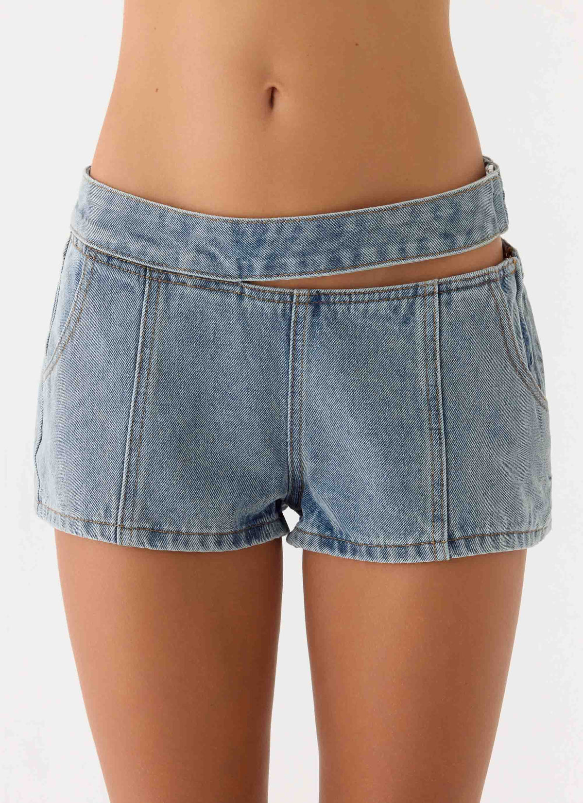 Hadleigh Denim Mini Shorts - Light Denim